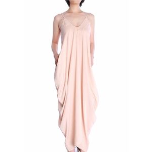 Low V-Neck/Low V-Back Maxi Dress
